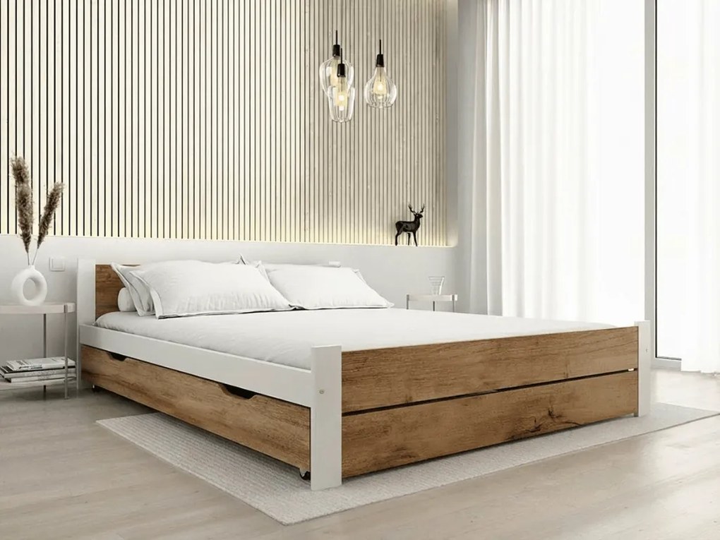 Pojemnik do przechowywania pod łóżkiem 200 cm, dąb artisan