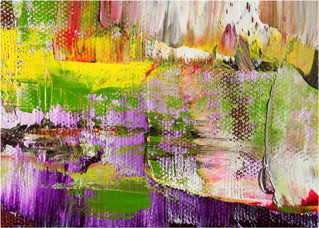 Obraz na szkle abstrakcji - malarstwo (70x50 cm)