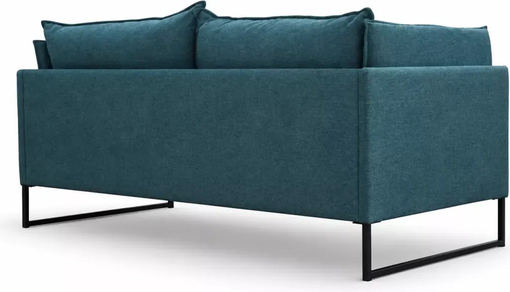Sofa dwuosobowa Diara II na czarnych industrialnych nogach - wygodna sofa do salonu z poduszkami