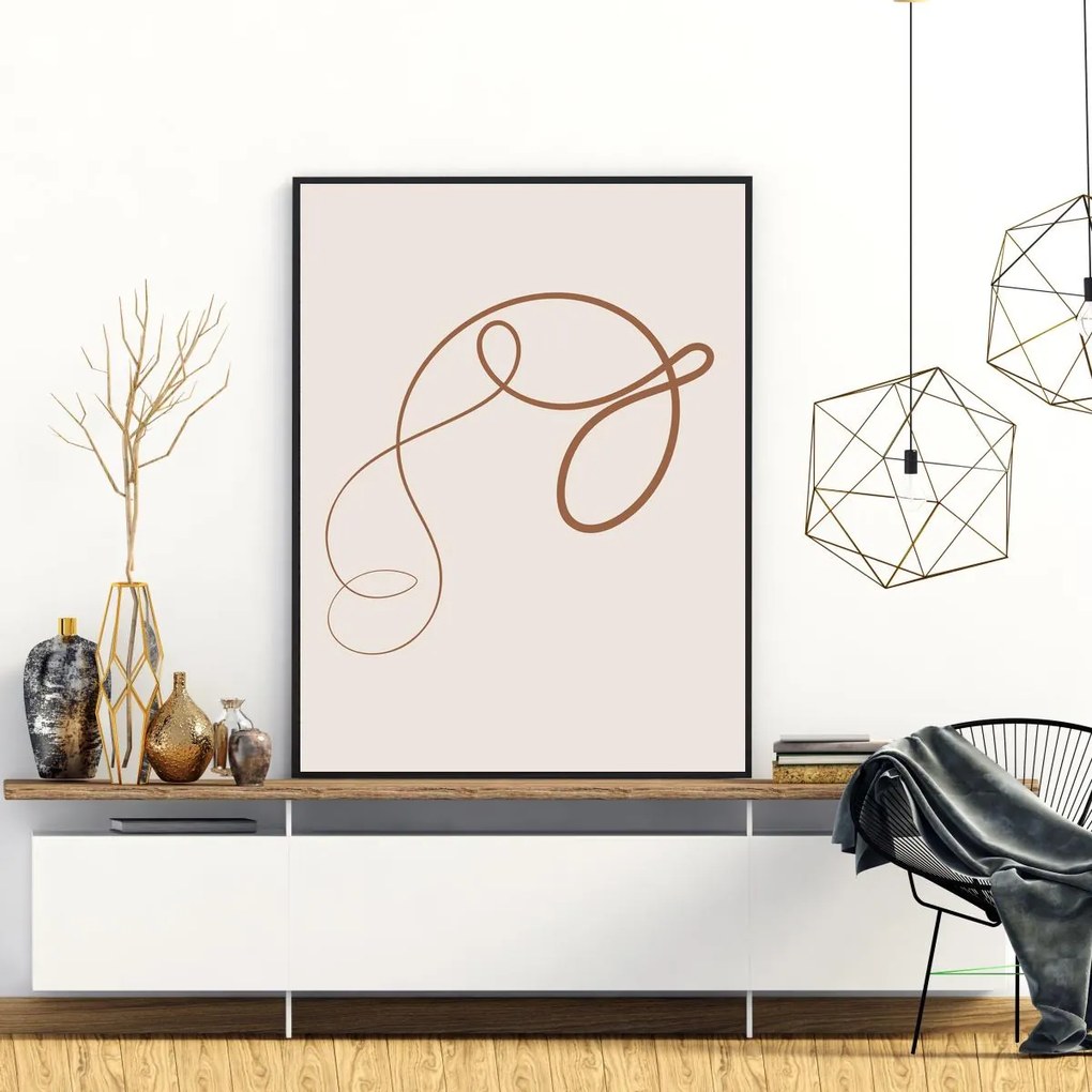 Plakat - Abstrakcja linii (A4)