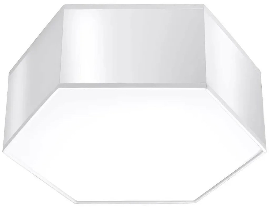 Biały nowoczesny plafon sześciokąt 11,5 cm - S747-Almos