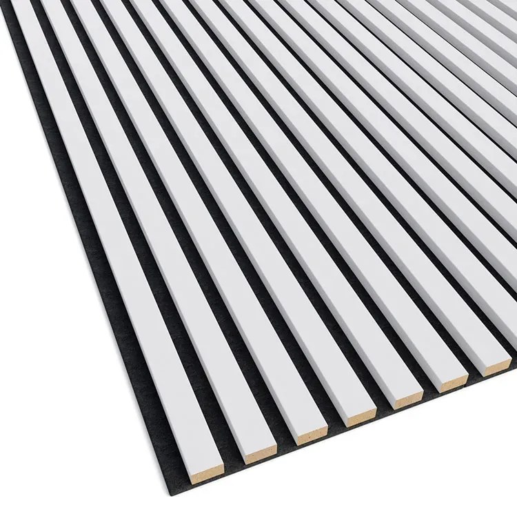 Akustyczne panele lamelowe 2 szt. biały mat E7-C67