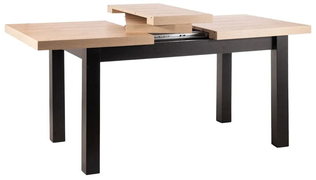 STÓŁ PRESTO DĄB ARTISAN / CZARNY 140(218)X80 SIGNAL