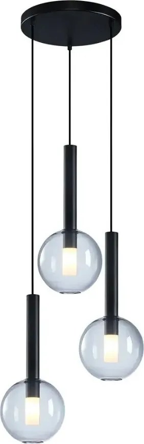 Czarna potrójna lampa wisząca - K577- A3-K97