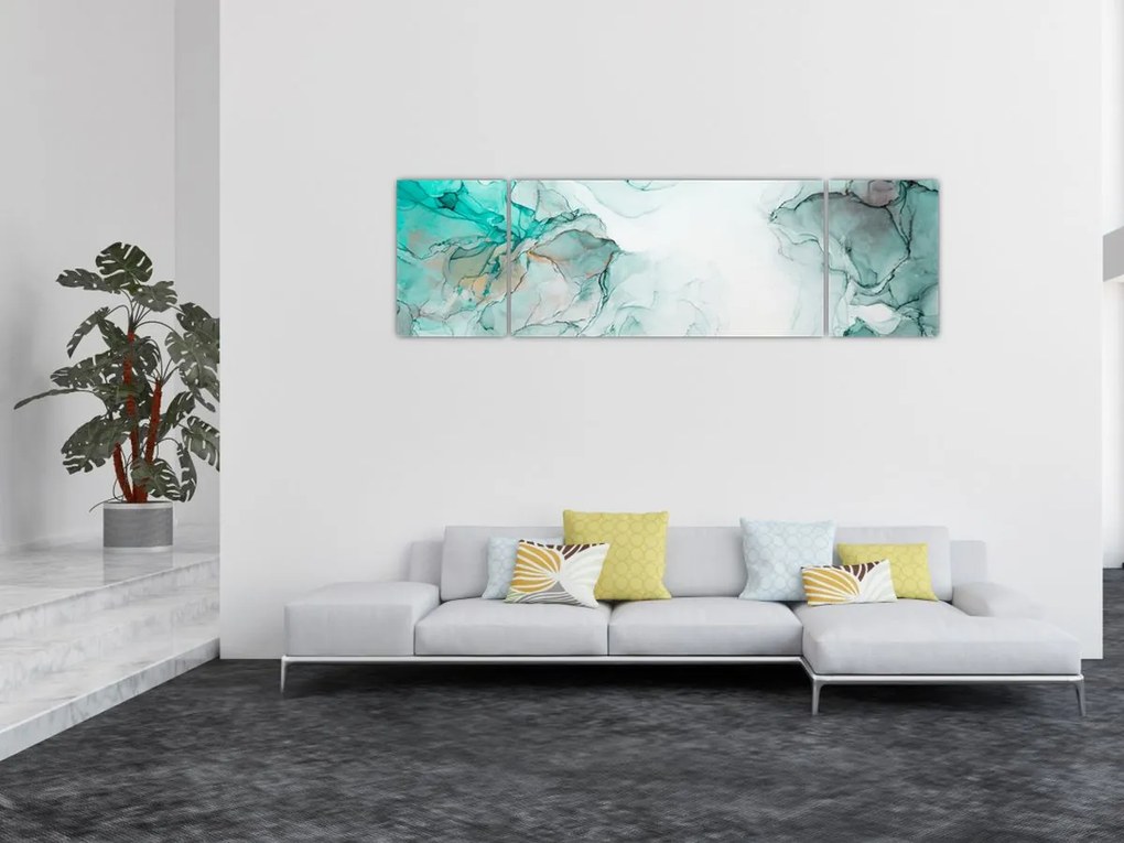 Obraz - Atramentowa abstraakcja 2 (170x50 cm)