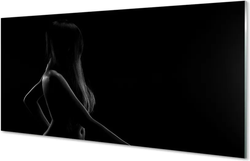 Panel szklany do Kuchni Kobieta z Długimi Włosami