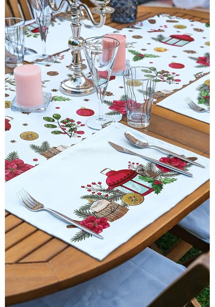 Świąteczny zestaw 4 mat stołowych i bieżnika 140x45 cm American Servis – Mila Home