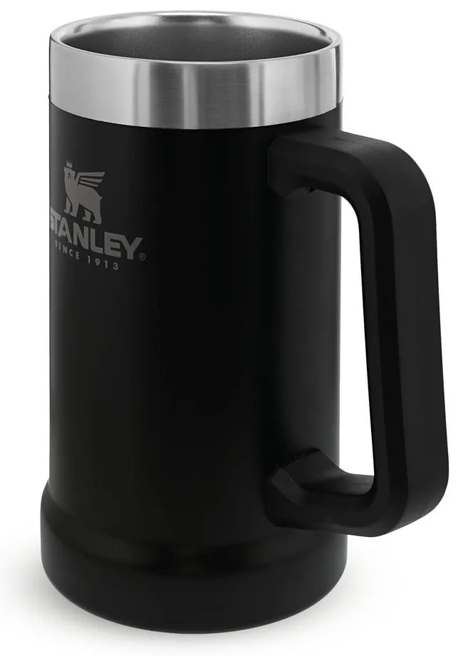 Czarny kubek termiczny ze stali nierdzewnej 700 ml The Big Grip Beer Stein Black – Stanley