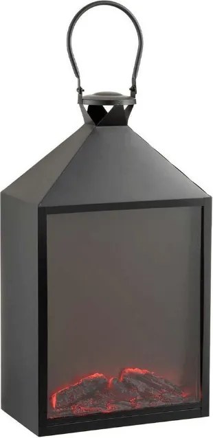 LED dekoracja latarnia COZY WARM 55x30 cm, czarna