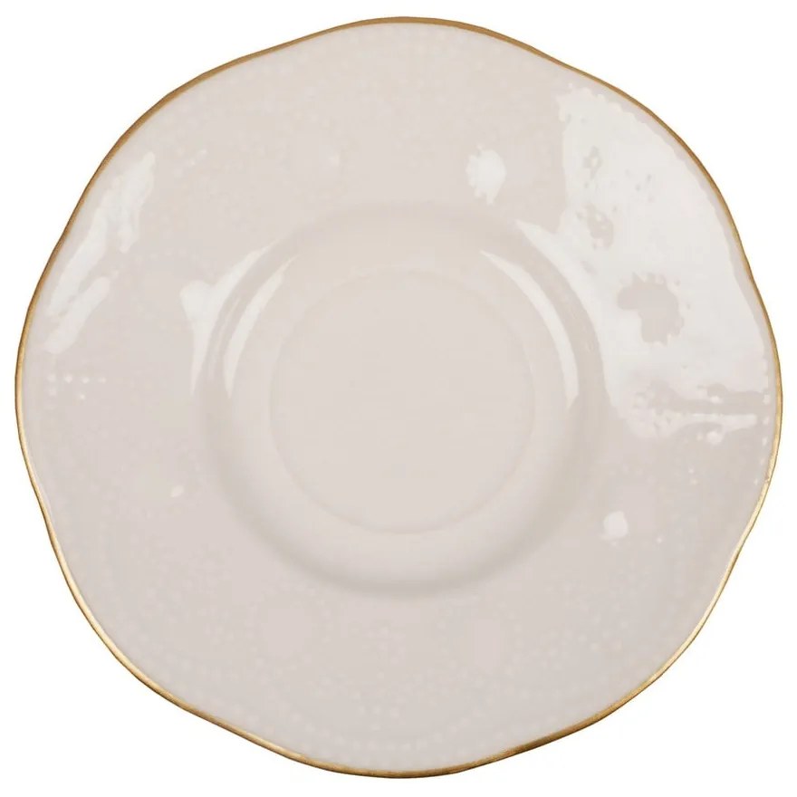 Zestaw 6 porcelanowych filiżanek na kawę ze spodkami Stitched