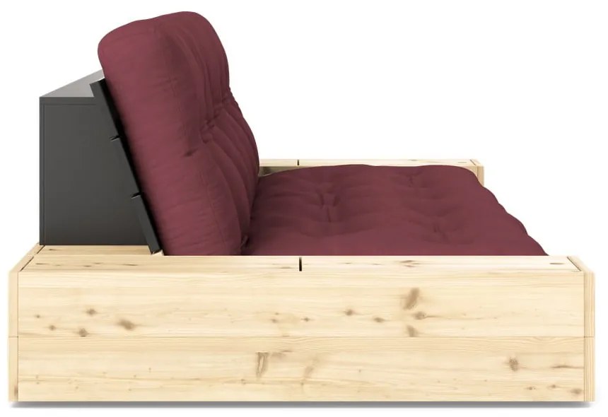 Bordowa rozkładana sofa 244 cm Base – Karup Design