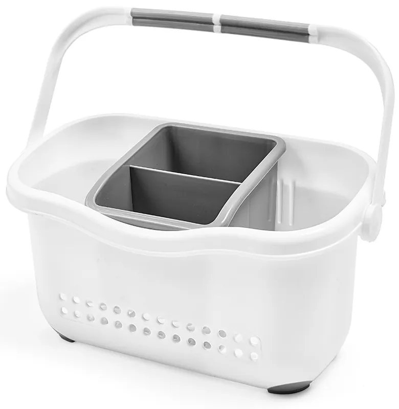 Biało-szary pojemnik do zlewu Addis Caddy