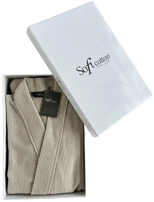 Unisex szlafrok waflowy PIQUE Niebieski S