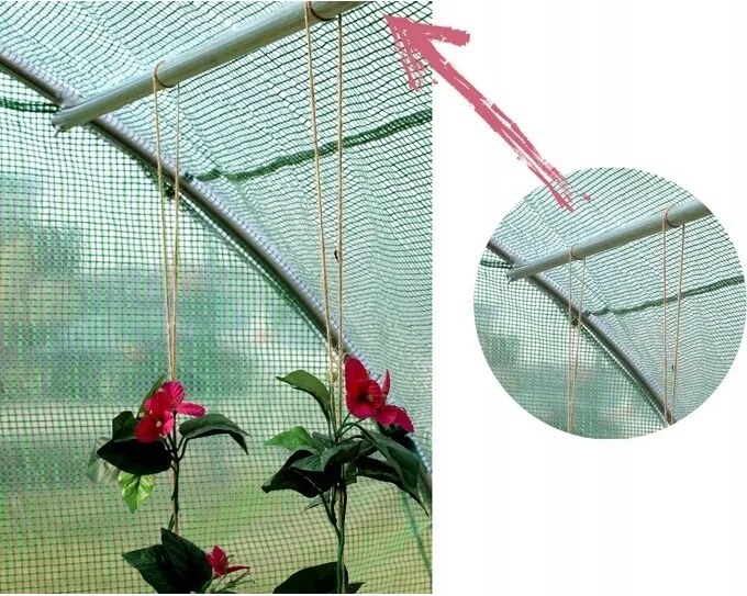 Szklarnia foliowa ogrodowa z drzwiami, 400 x 250 x 200 cm