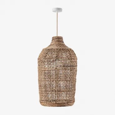 Lampa Sufitowa Wisząca Do Użytku Zewnętrznego Arantxa Naturalny - Biała & Ø40 Cm - ↑70 Cm Arantxa - Sklum