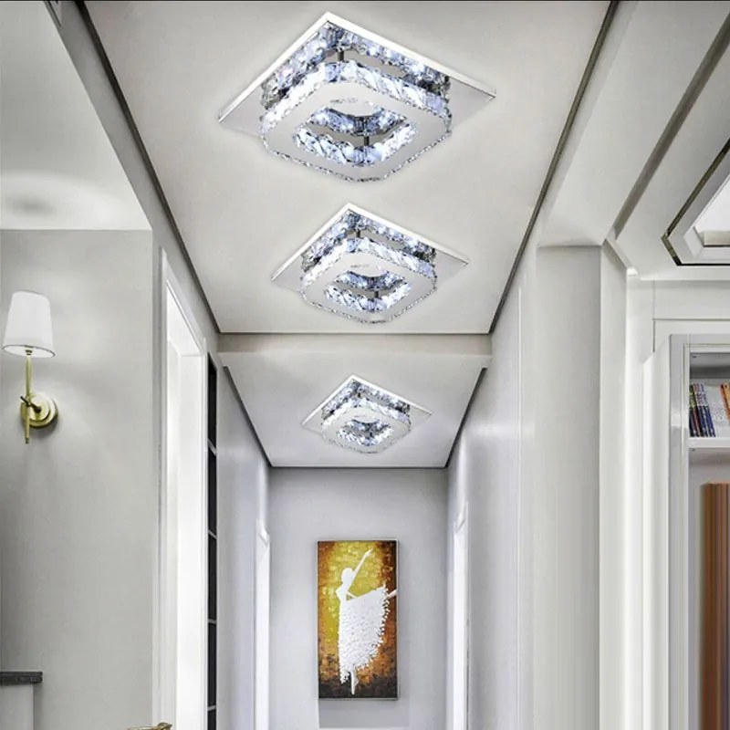 Lampa Sufitowa Kryształowa Plafon Glamour 8W APP406-C Neutralna