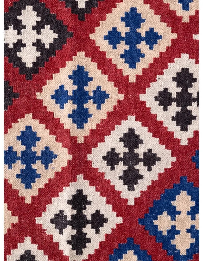 Czerwony wełniany dywan dwustronny tkany ręcznie 120x170 cm Kamal Rami – Nouristan