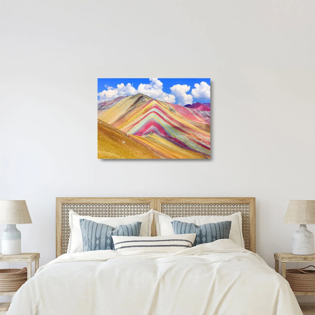Obraz na szkle - Rainbow Mountain, Peru (70x50 cm)