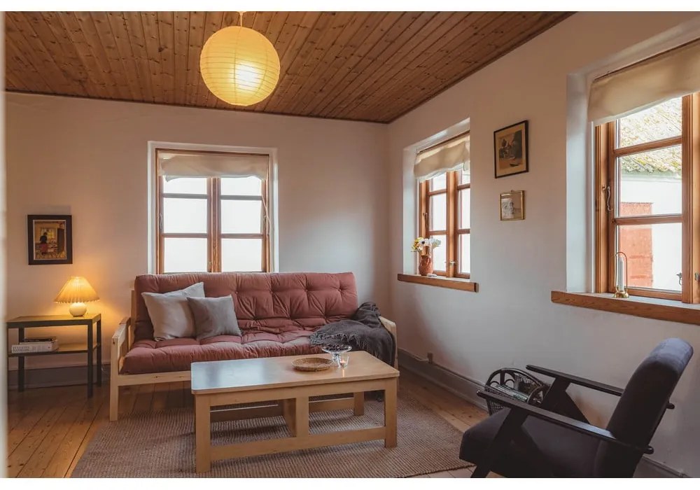 Sofa rozkładana ze sztruksową tapicerką Karup Design Grab Raw/Honey