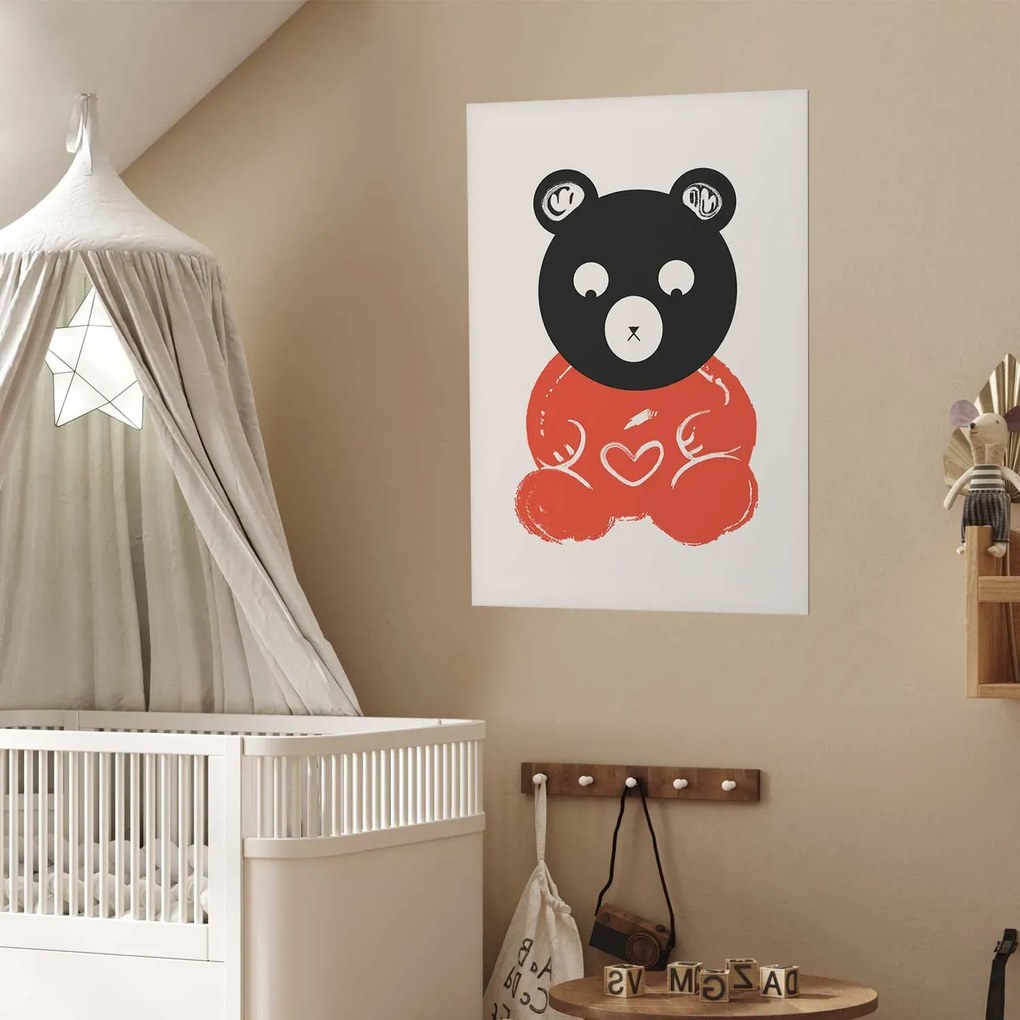 Plakat Zamyślony miś 40x60 cm bez ramy z marginesem ARTGEIST B