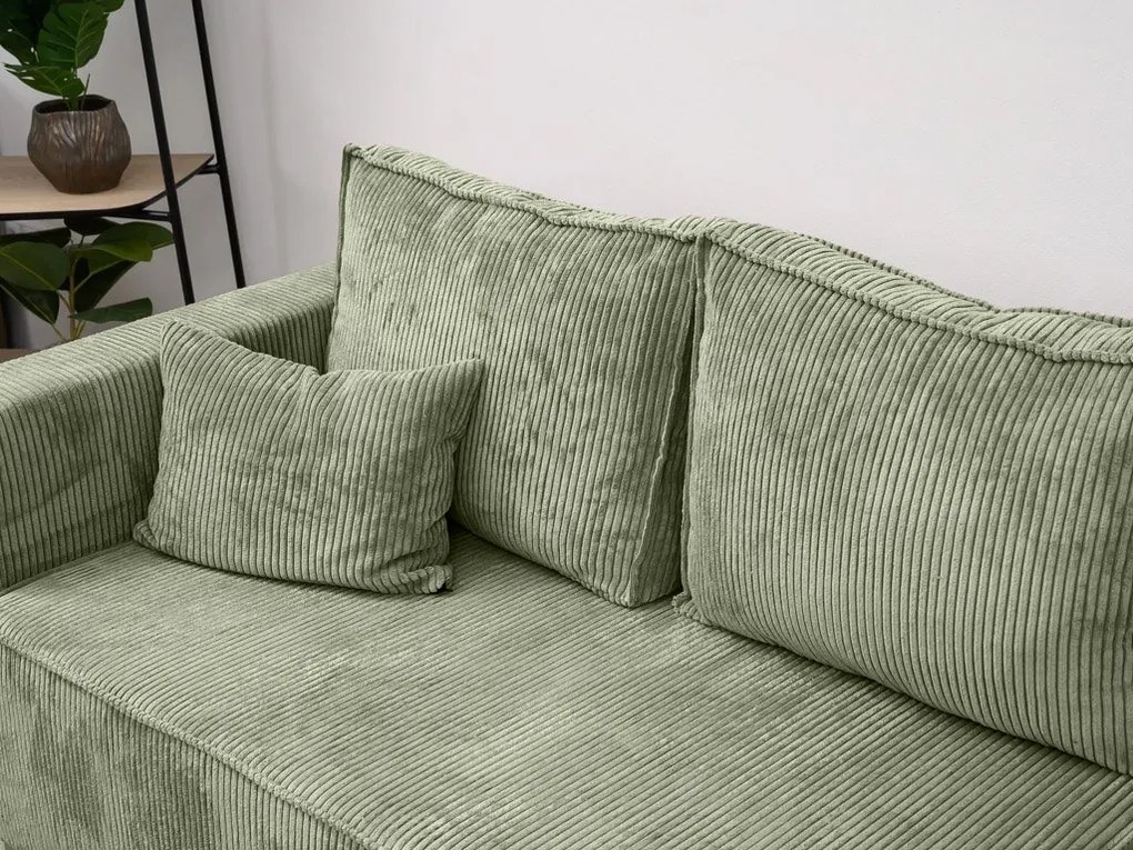 Rozkładana narożna sofa SMART COSARO miętowa, dwustronna + 2 poduszki GRATIS