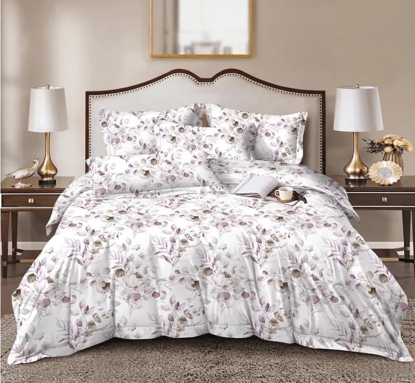 PrzytulneMieszkanie.pl PrzytulneMieszkanie.pl Pościel z mikrofibry FLORANY białe Rozmiar pościeli: 2 szt 70 x 90 cm | 200 x 220 cm