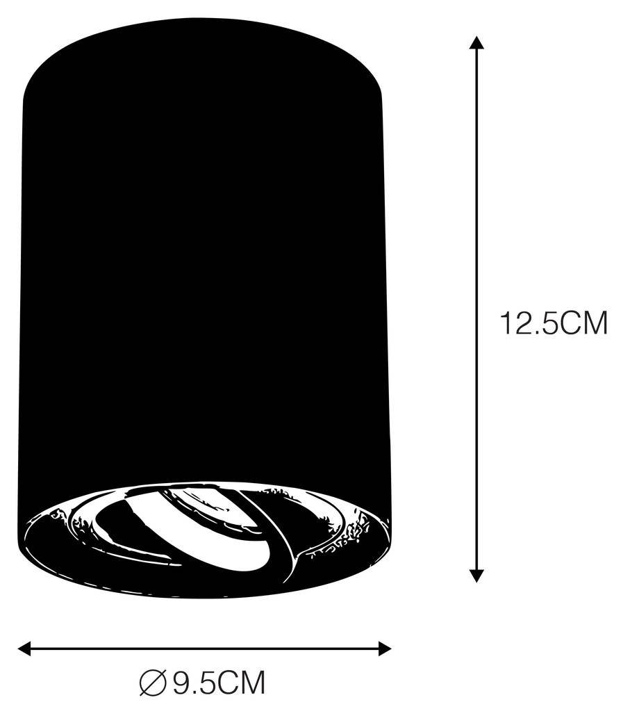 Zestaw 6 reflektorów białych obrotowych i pochylanych - Rondoo 1 Up