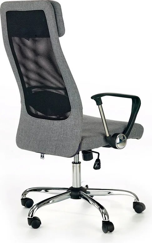 Tapicerowany fotel biurowy z oparciem z siatki Zoom