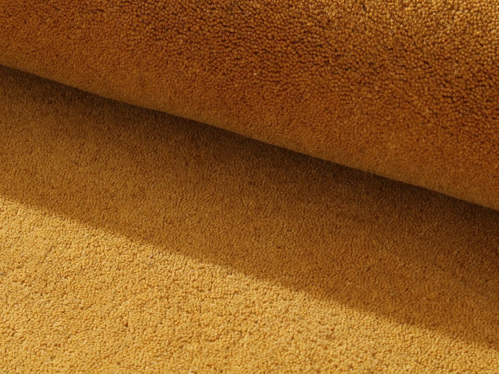 Dywan 100% wełna tkany ręcznie - 200 x 290 - Ochra - 1800g/m² - SELINA