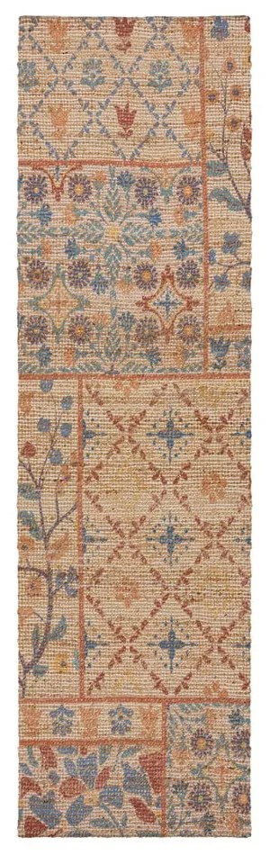 Chodnik z mieszanki juty tkany ręcznie w naturalnym kolorze 60x230 cm Taylor Patchwork – Flair Rugs