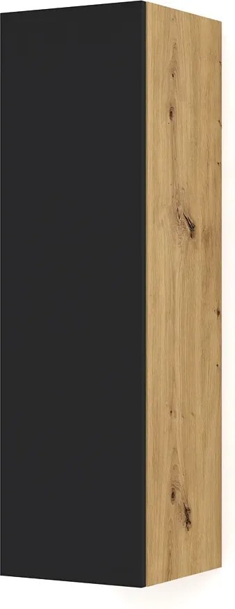 Modułowy regał podwieszany dąb artisan + czarny K9-B15