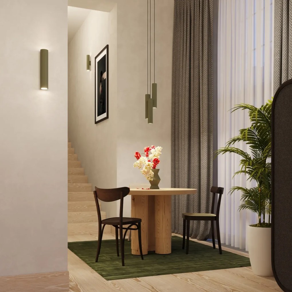Lampa wisząca LAGOS 2 zielona oliwka SOLLUX LIGHTING