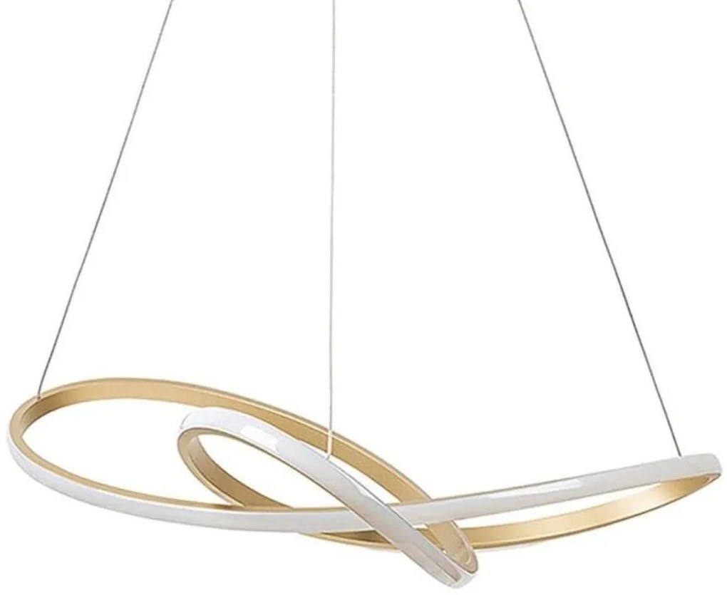 Lampa nowoczesna LED wisząca sufitowa pierścienie AT74-ESL-Gold