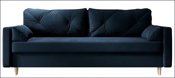 Granatowa sofa rozkładana z funkcją spania - Ahmo