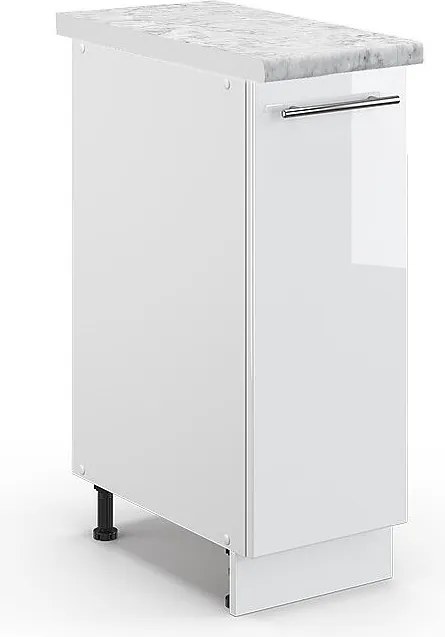 Szafka apteczna biały wysoki połysk 30x60x82 fame-line