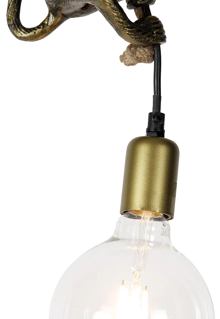 Wisząca lampa vintage złota - Animal Monkey klasyczny/Antyczny Oswietlenie wewnetrzne