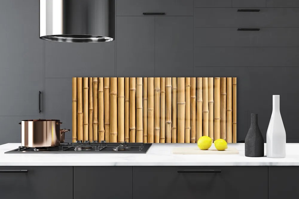 Szkło nad Blatem Zielone Pędy Bambusa