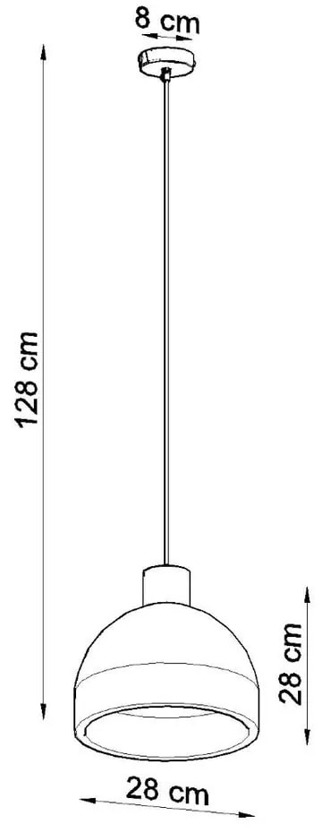 Jasnoszara lampa wisząca ø 28 cm Filippo – Sollux
