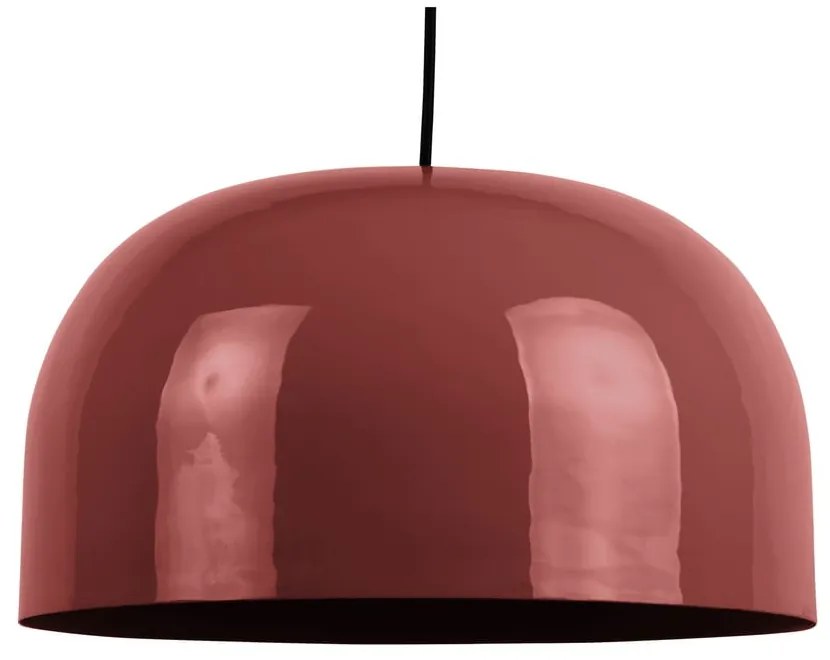 Czerwona lampa wisząca z metalowym kloszem ø 40 cm Dome – Leitmotiv