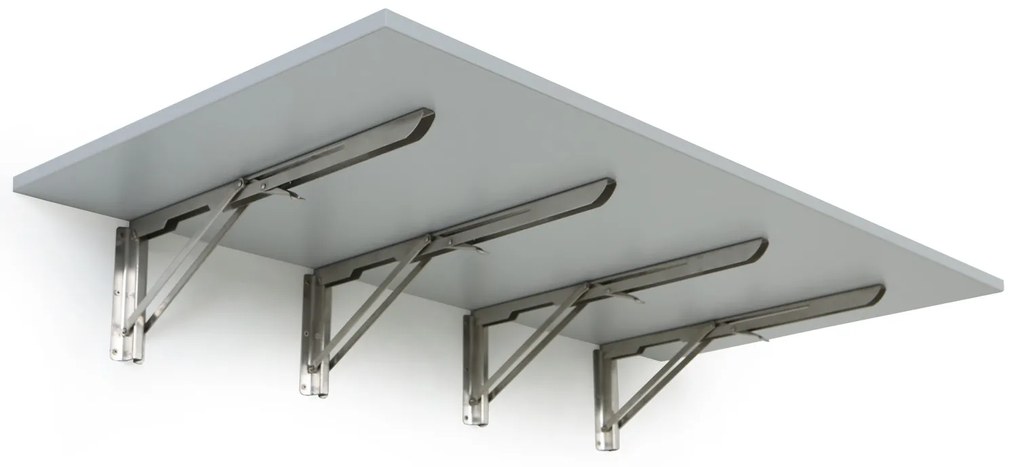Stół składany na ścianie, 120x60 cm, nośność 60 kg, szary
