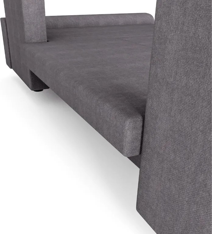 Rozkładana sofa narożna w kształcie U VALERIO 305x140 cm, ciemnoszara/antracytowa