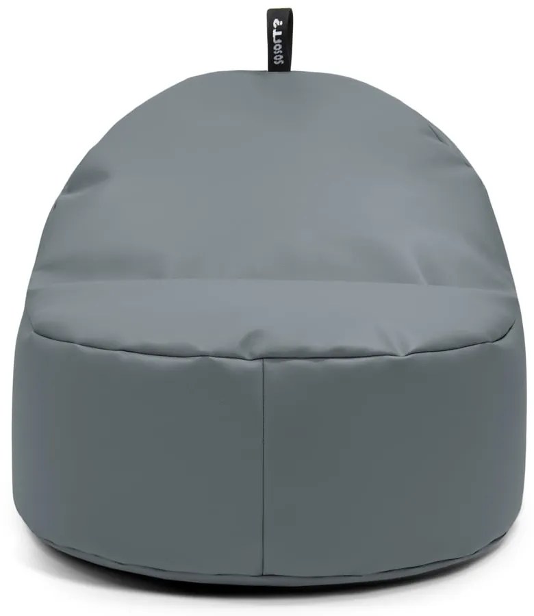 Pomarańczowy worek do siedzenia z imitacji skóry Round XL – So Soft?