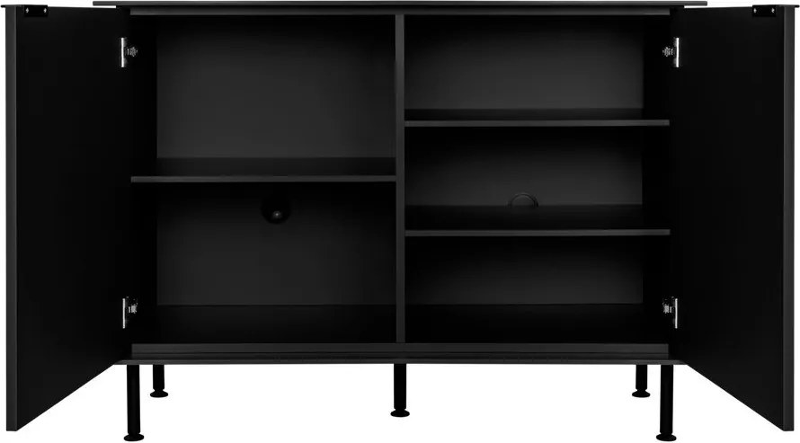 Czarna komoda z otworem na kable 120x88x50 cm Suumo – noo.ma