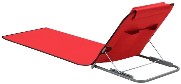 Składane czerwone maty plażowe G1-E31