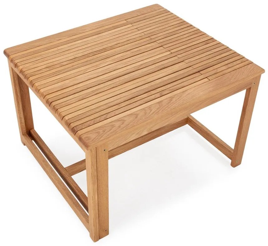 Stolik z litego drewna dębowego w naturalnym kolorze 60x70 cm Unai – MOME