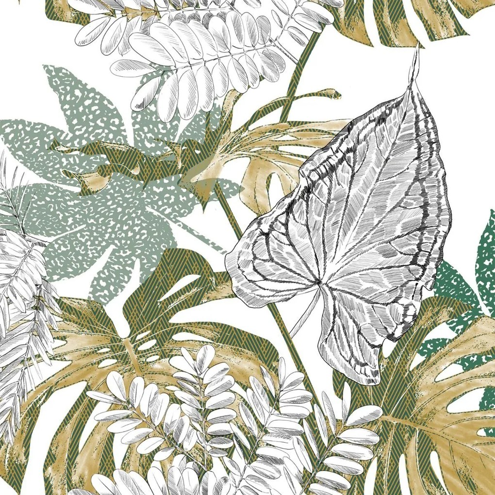 Komplet pościeli bawełnianej dla 2 osób MONSTERA, 240x220 cm