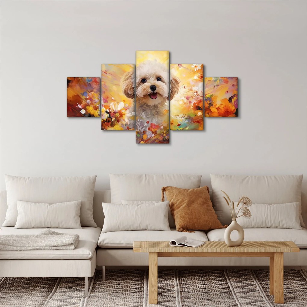 Obraz - Szczęśliwy pies (125x70 cm)