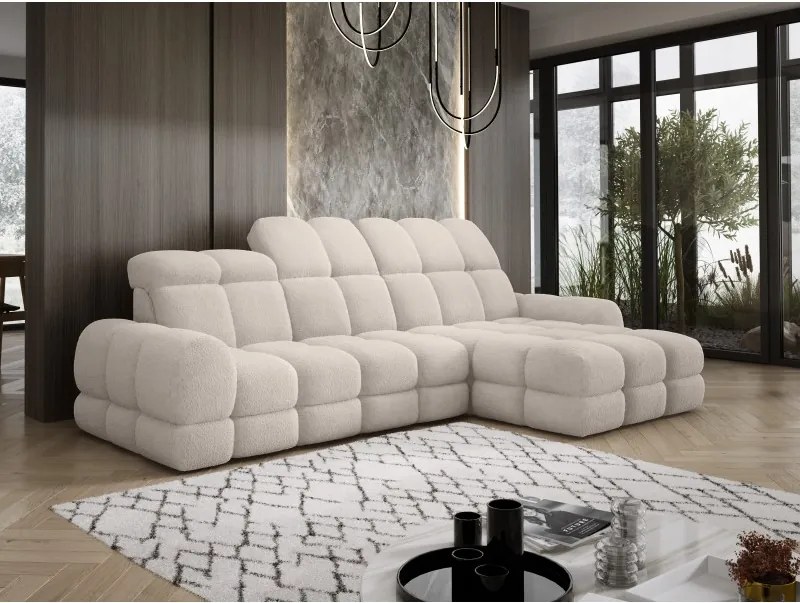 Narożnik TOLLO MINI S Prawostronny Elektryczna regulacja Bubble 03 kolor Beżowy WERSAL