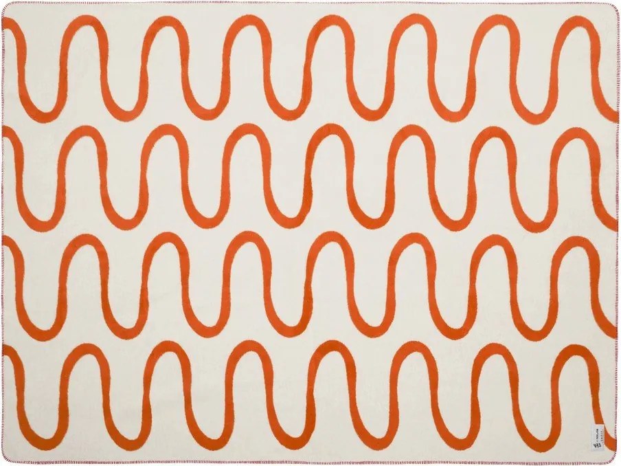 Pomarańczowy koc 150x200 cm Swirl – noo.ma