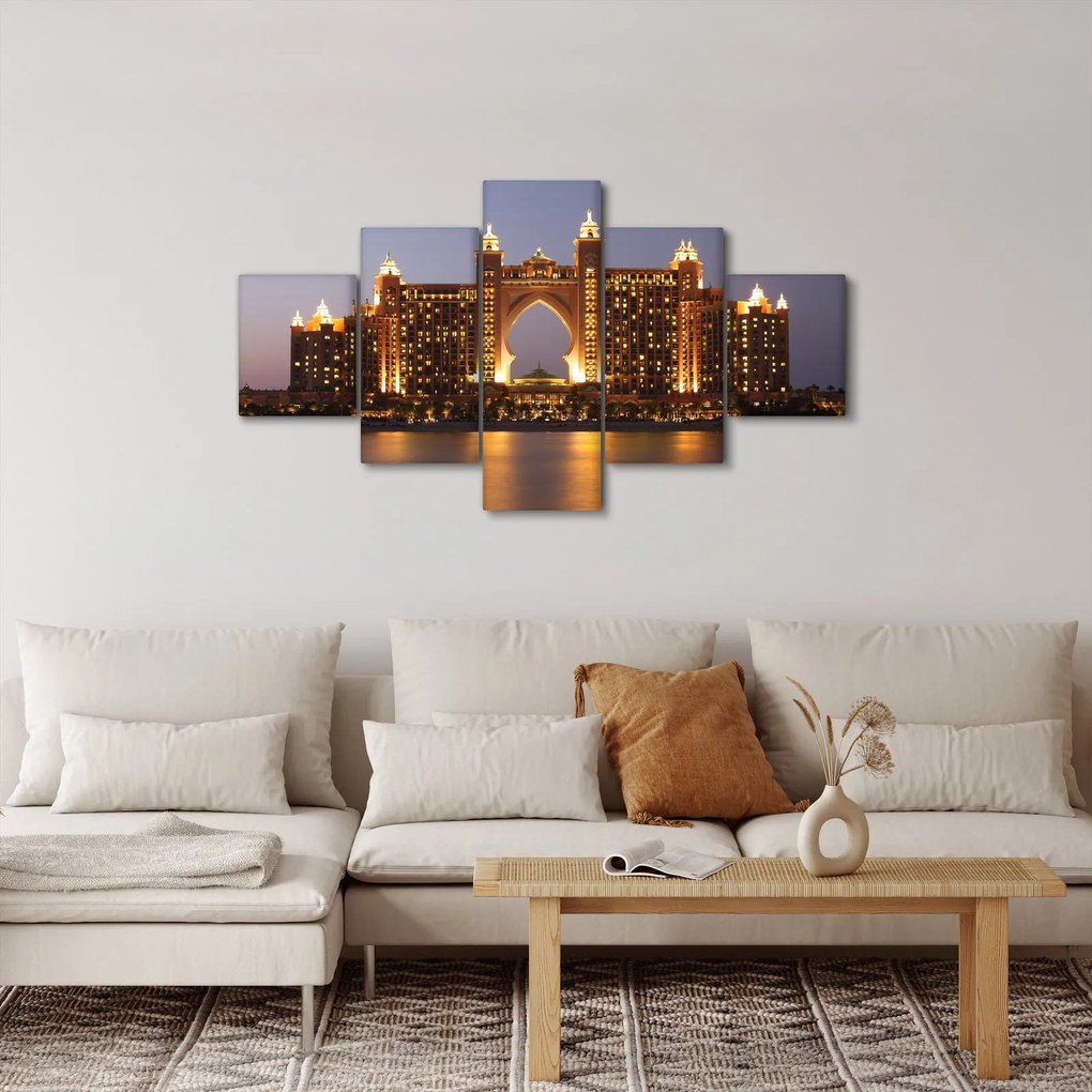 Obraz budowy w Dubaju (125x70 cm)